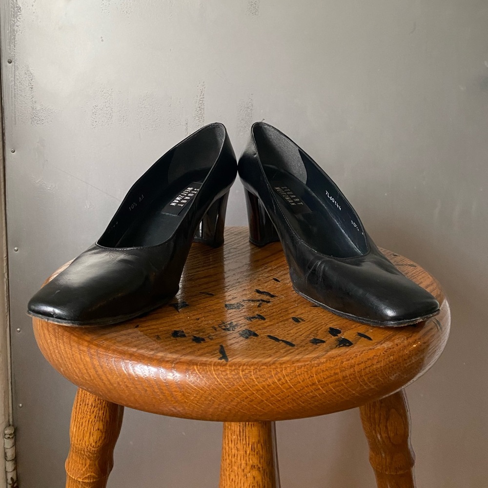 Stuart Weitzman Square-toe Pumps